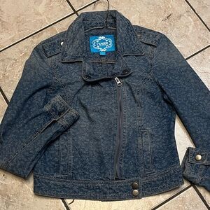 L’AMOUR Nanette Lepore Blue Moto Jacket S